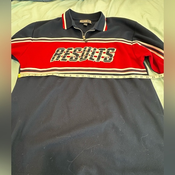 VTG 90’s Medium Hip Hop Jersey Results Embroidered Logo. 1/4 Zip. Long Sleeve. - Picture 3 of 13